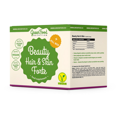 GreenFood Nutrition Beauty Hair &amp; Skin Forte + Pillbox, A-Nr.: 5635039 - 01
