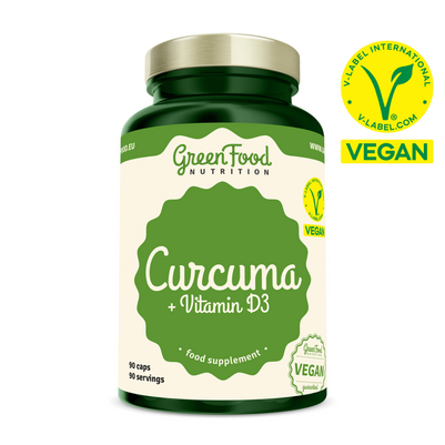 GreenFood Nutrition Curcuma + Vitamin D3 90 Kapseln, A-Nr.: 6004022 - 01