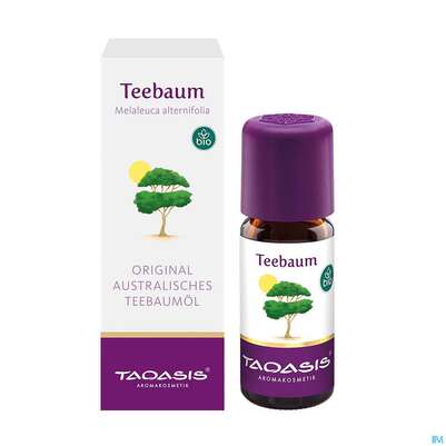 Sie sehen eine Packung Aetherische Oele Taoasis Teebaum Im Umkarton 10ml, Produktbild: 05 Aetherische Oele Taoasis Teebaum Im Umkarton 10ml, A-Nr.: 3166043 - 05
