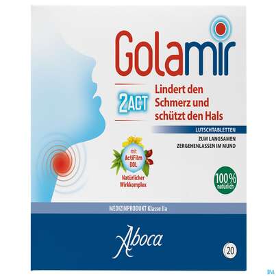 Aboca Golamir 2act Lutschtabl Ab 6 Jahren Halsschmerzen 20st, A-Nr.: 5571888 - 01