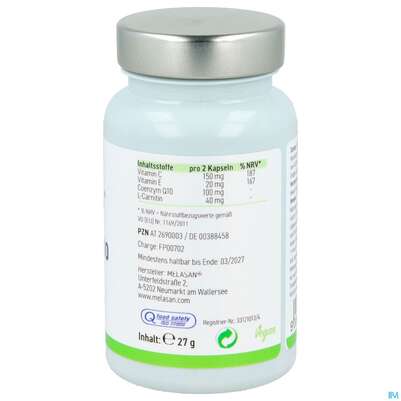 Q-10 Coenzym Kapseln Melasan 60st, A-Nr.: 2690003 - 06