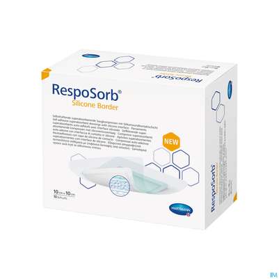 Wundauflagen Resposorb/silicone Border Steril 10x10cm Alt 10st, A-Nr.: 5340918 - 03