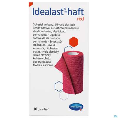 Elastische Binden Idealast/haft Kohaesiv/color Rot 4mx 10cm 1st, A-Nr.: 4174659 - 01