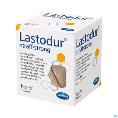 Sie sehen eine Packung Elastische Binden Lastodur Straff 7mx 6cm 1st, Produktbild: 02 Elastische Binden Lastodur Straff 7mx 6cm 1st, A-Nr.: 0778490 - 02