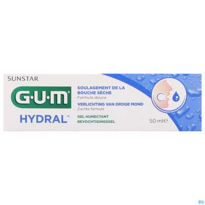Sie sehen eine Packung Gum Pflege B.mundtrockenheit Hydral Feuchtigkeitsgel 6000 50ml, Produktbild: 02 Gum Pflege B.mundtrockenheit Hydral Feuchtigkeitsgel 6000 50ml, A-Nr.: 4335967 - 02