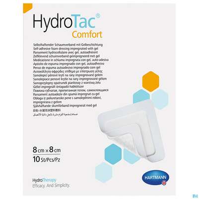 Schaumverband Hydrotac Comfort 8x 8cm 10st, A-Nr.: 4034504 - 02