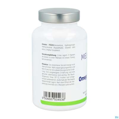 Omega -3 Fischoel Kapseln Melasan 500mg 180st, A-Nr.: 2796204 - 04