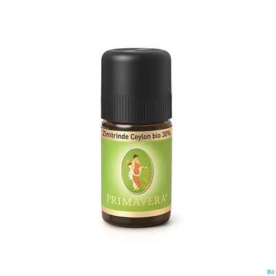 Sie sehen eine Packung Aetherische Oele Primavera Zimtrinde Ceylon Bio 30% 5ml, Produktbild: 02 Aetherische Oele Primavera Zimtrinde Ceylon Bio 30% 5ml, A-Nr.: 5848953 - 02