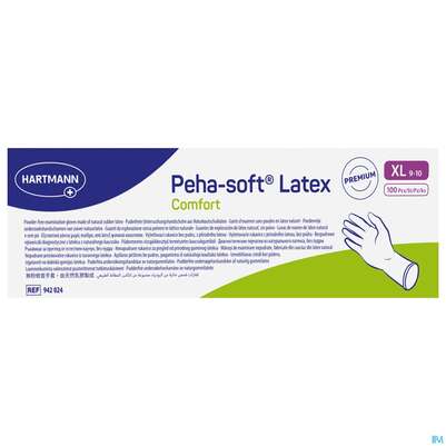 Untersuchungshandschuhe Latex Unsteril Peha/soft Comfort Puderfrei Xl 100st, A-Nr.: 5890688 - 02