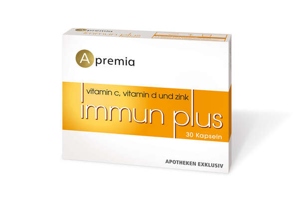 Sie sehen eine Packung Apremia Immun Plus, Produktbild: 01 Apremia Immun Plus, A-Nr.: 5956631 - 01