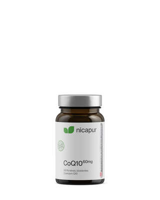 Sie sehen eine Packung nicapur CoQ10 60mg Kapseln, Produktbild: 01 nicapur CoQ10 60mg Kapseln, A-Nr.: 4890290 - 01