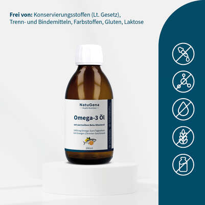 NatuGena Omega-3 Nat.Fischöl 2450 mg Orangen-Zitronenaroma, A-Nr.: 6011938 - 04