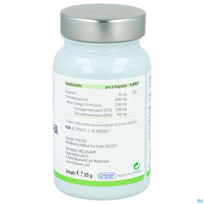 Omega -3 Fischoel Kapseln Melasan 500mg 60st, A-Nr.: 2796173 - 04