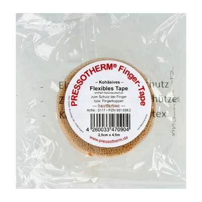 Tape Pressotherm/finger-tape Flexibel Kohaesive 2,5cmx 4,5m Hautfarben 1st, A-Nr.: 4250946 - 01