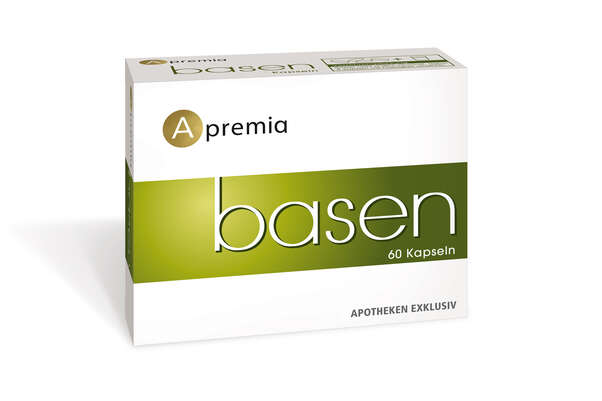 Sie sehen eine Packung Apremia Basen Kapseln, Produktbild: 01 Apremia Basen Kapseln, A-Nr.: 3936050 - 01