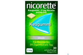Nicorette/classic Kaugummi Z Raucherentw 2mg 30st, A-Nr.: 1267685 - 01
