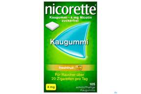 Nicorette Kaugummi Z Raucherentw Freshfruit 4mg 105st, A-Nr.: 3500097 - 01