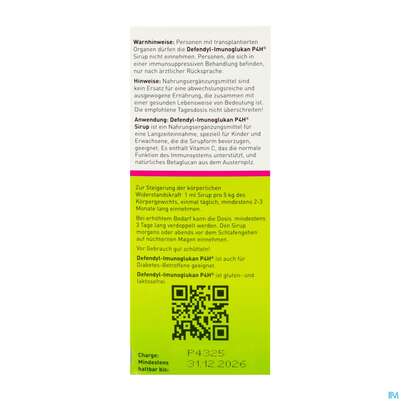 Defendyl Imunoglukan Sirup 120ml, A-Nr.: 4023593 - 06