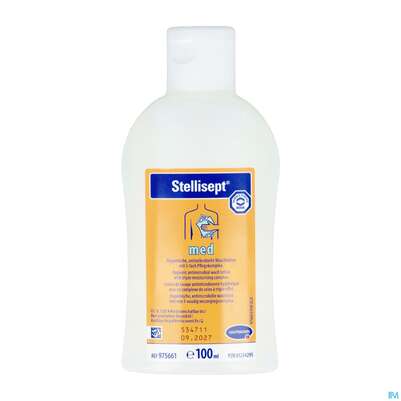 Sie sehen eine Packung Stellisept Med Antimikrob.waschlotion -hartmann 100ml, Produktbild: 02 Stellisept Med Antimikrob.waschlotion -hartmann 100ml, A-Nr.: 3699199 - 02