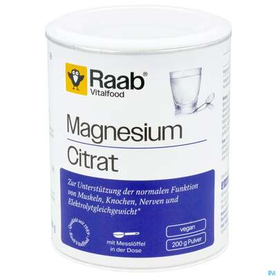 Sie sehen eine Packung Raab Magnesiumcitrat Pulver 200g, Produktbild: 05 Raab Magnesiumcitrat Pulver 200g, A-Nr.: 4363053 - 05