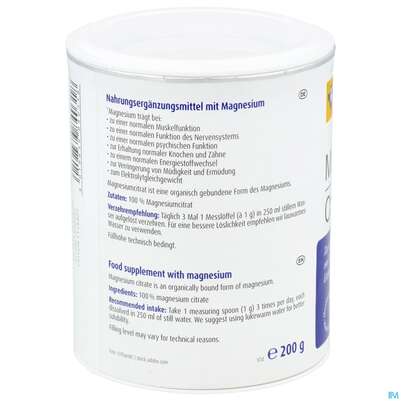 Sie sehen eine Packung Raab Magnesiumcitrat Pulver 200g, Produktbild: 09 Raab Magnesiumcitrat Pulver 200g, A-Nr.: 4363053 - 09
