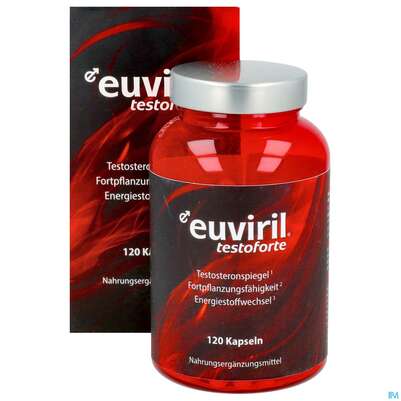 Sie sehen eine Packung Euviril Kapseln Testoforte N 120st, Produktbild: 07 Euviril Kapseln Testoforte N 120st, A-Nr.: 4518225 - 07