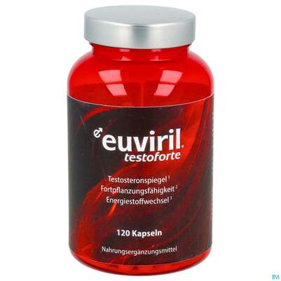 Sie sehen eine Packung Euviril Kapseln Testoforte N 120st, Produktbild: 09 Euviril Kapseln Testoforte N 120st, A-Nr.: 4518225 - 09