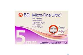 Injektionsspritzen U.zubeh. Insulin Bd Pen-nadel 5mm -tam 100st, A-Nr.: 4736933 - 01
