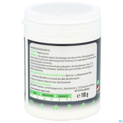 Melasan/sport Sportgetraenk X-tra Magnesium 110g, A-Nr.: 5256514 - 05