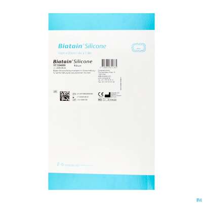 Sie sehen eine Packung Schaumverband Biatain/steril Silikonhaftrand 10x20cm 3400 5st, Produktbild: 04 Schaumverband Biatain/steril Silikonhaftrand 10x20cm 3400 5st, A-Nr.: 4494921 - 04