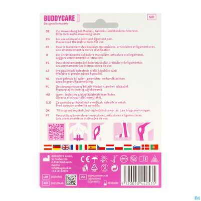 Tape Buddycare/med Kinesiologie Latexfrei 5cmx 5m Pink Rosa 1st, A-Nr.: 5845044 - 04