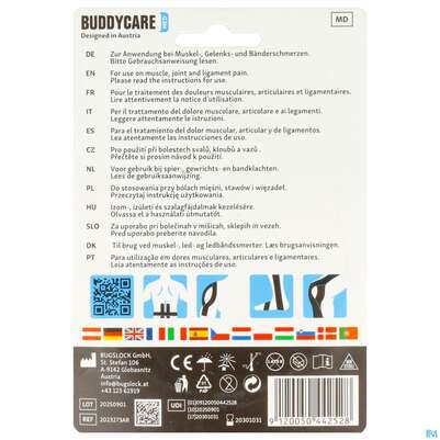 Tape Buddycare/med Kinesiologie Latexfrei 5cmx 5m Schwarz 1st, A-Nr.: 5845038 - 03