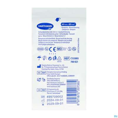 Verbandpaeckchen -hartmann Din 13151 Steril 60x 80mm 1st, A-Nr.: 1566399 - 04