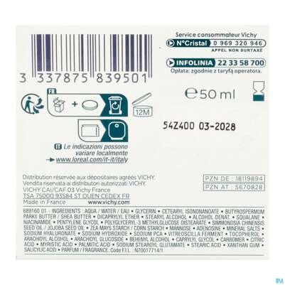 Vichy Mineral 89 Creme Mit Duftstoffe Reichhaltig 50ml, A-Nr.: 5670828 - 06