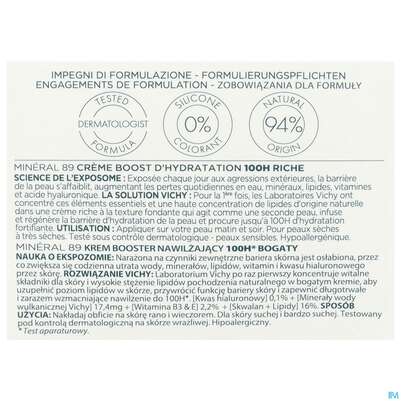 Vichy Mineral 89 Creme Mit Duftstoffe Reichhaltig 50ml, A-Nr.: 5670828 - 08