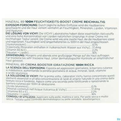 Vichy Mineral 89 Creme Mit Duftstoffe Reichhaltig 50ml, A-Nr.: 5670828 - 09
