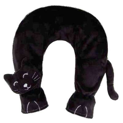 Wärmflasche Nacken Flausch Katze schwarz 1,4L, A-Nr.: 5673896 - 01