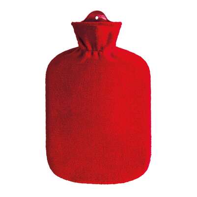 Sie sehen eine Packung Wärmflasche Fleecebezug rot 2,0L, Produktbild: 01 Wärmflasche Fleecebezug rot 2,0L, A-Nr.: 5398415 - 01