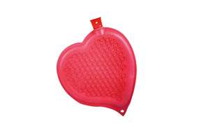 Wärmflasche Gummi Herz rot 1,65L, A-Nr.: 5399739 - 01