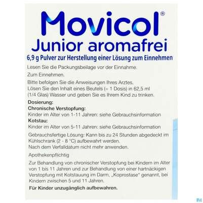Movicol Pulver 6,9g Junior Aromafrei Stick 30st, A-Nr.: 5525747 - 05
