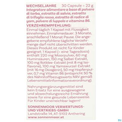 Sonnenmoor Kapseln Wechseljahre 30st, A-Nr.: 5952981 - 08