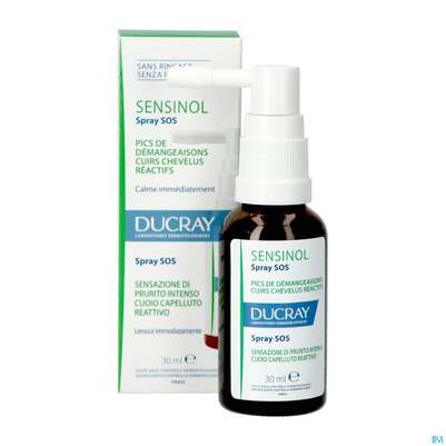 Sie sehen eine Packung Ducray Sensinol Sos-spray Bei Starkem Juckreiz Gereizter Kopfhaut 30ml, Produktbild: 10 Ducray Sensinol Sos-spray Bei Starkem Juckreiz Gereizter Kopfhaut 30ml, A-Nr.: 5901446 - 10