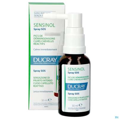 Sie sehen eine Packung Ducray Sensinol Sos-spray Bei Starkem Juckreiz Gereizter Kopfhaut 30ml, Produktbild: 11 Ducray Sensinol Sos-spray Bei Starkem Juckreiz Gereizter Kopfhaut 30ml, A-Nr.: 5901446 - 11