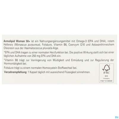 Armolipid Woman 50+ Softgel Kapseln 30st, A-Nr.: 5975456 - 07