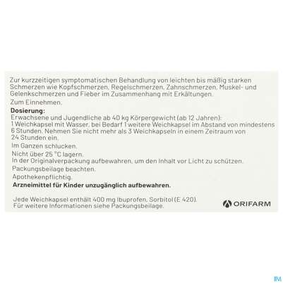 Ibumetin Weichkapseln Express 400mg 20st, A-Nr.: 5880744 - 03