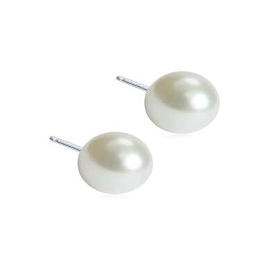 Blomdahl Ohrstecker Perle weiß 8mm, A-Nr.: 6020297 - 01