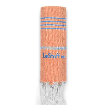 LeStoff Hamamtuch Orange-Sky Blue, A-Nr.: 5839753 - 01
