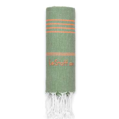 LeStoff Hamamtuch Olive-Orange, A-Nr.: 5839782 - 01