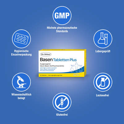 Sie sehen eine Packung Dr. Böhm Basen Tabletten Plus, Produktbild: 04 Dr. Böhm Basen Tabletten Plus, A-Nr.: 2635197 - 04