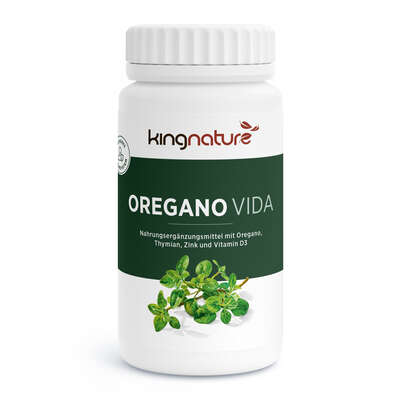 KINGNATURE Oregano Vida Kaps 614 mg Ds 60 Stk, A-Nr.: 5208366 - 01
